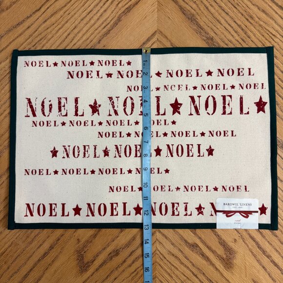 Bardwil Linens Set of 4 Cotton Placemats Noel Holiday Christmas Table Mats 13x19 - Picture 9 of 9